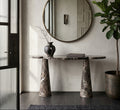 Emperador Dark Long Marble Console Table - View 3