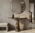 Emperador Light Marble Console Table - View 2