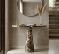 Emperador Light Marble Console Table - View 3