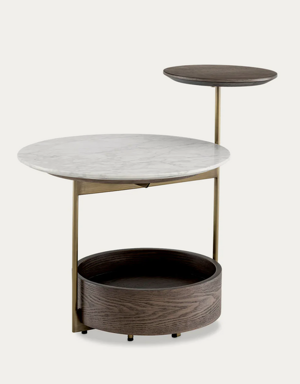 Mesa Faye ovalada con silueta escalonada
