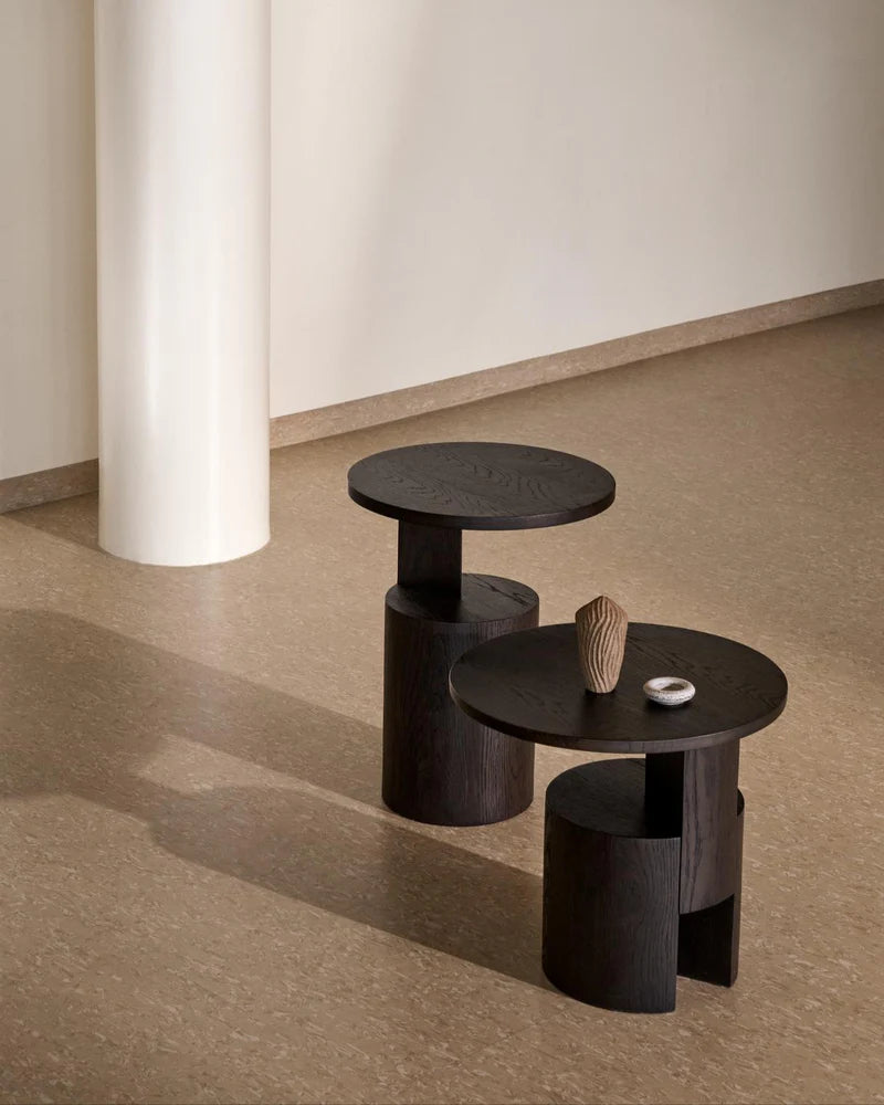 Geometric Wood Side Table