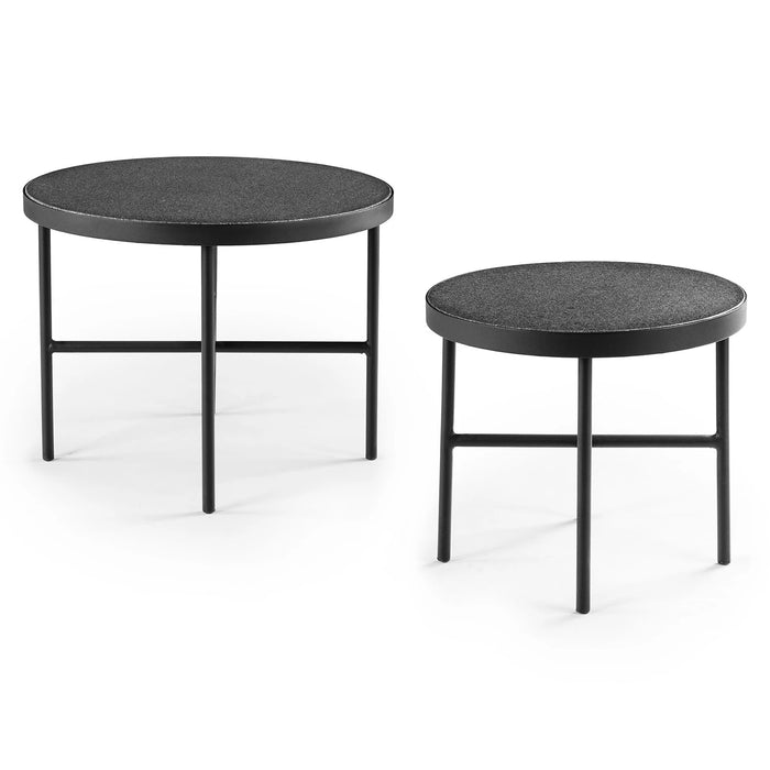 Gera Granite and Steel Side Table