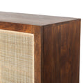Mid-Century Modern Rattan Sideboard - Side View