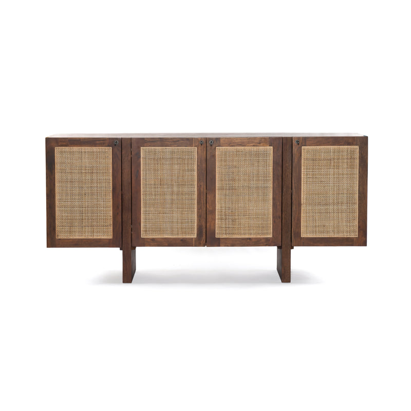 Mid-Century Modern Rattan Sideboard - Main View