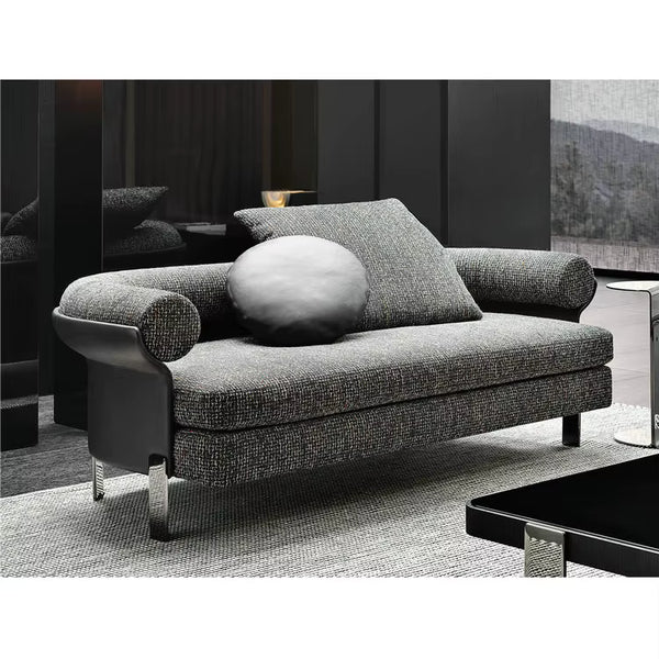 Sofá moderno texturizado en negro y gris: sofá tapizado de diseño