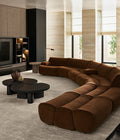 Iconic Curved Brown Modular Sofa