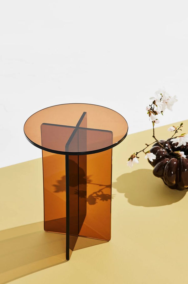 Mesa Auxiliar de Cristal Iris