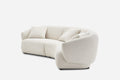 Japandi Bouclé Curved Ottoman Sofa