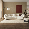 Japandi Bouclé Curved Ottoman Sofa