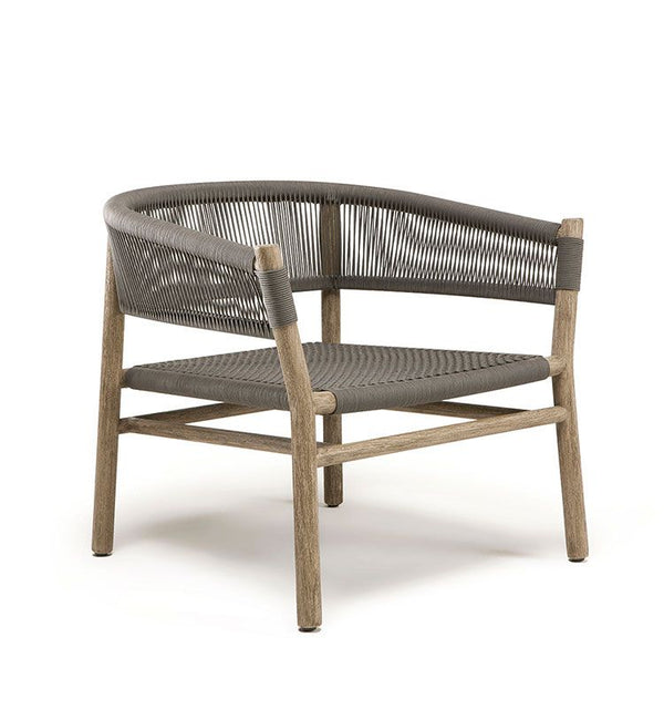 Silla de comedor moderna de teca para exteriores: comodidad escultural + teca de grado A + olefina + impermeable