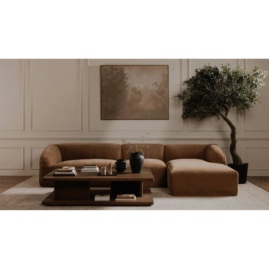 L-Shaped Deep-Seat Sectional Sofa