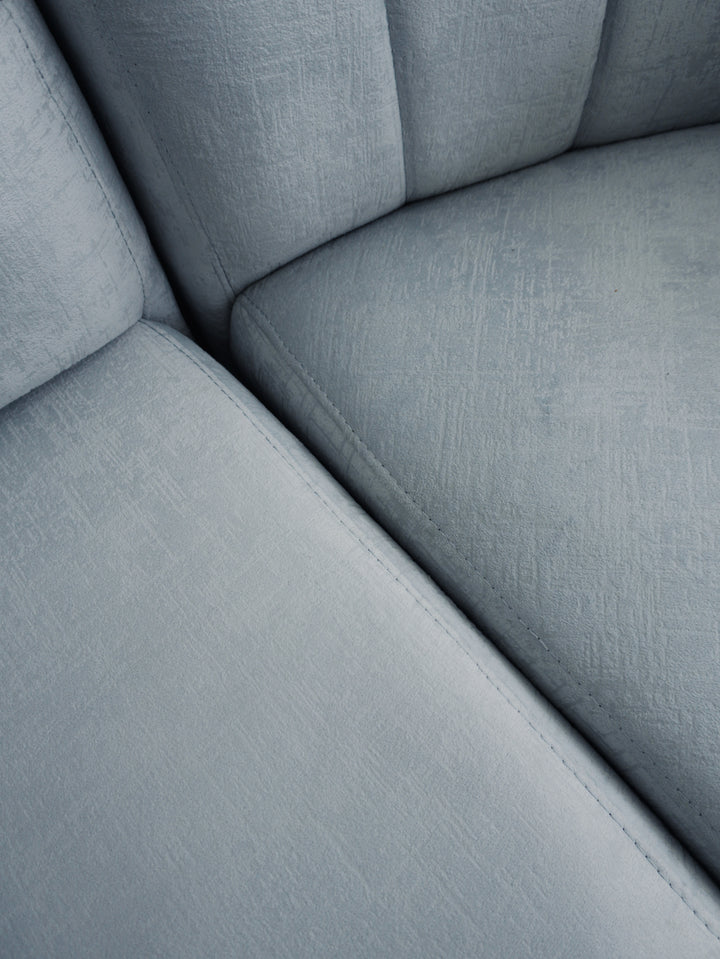L-Shaped Blue Modular Sectional Sofa