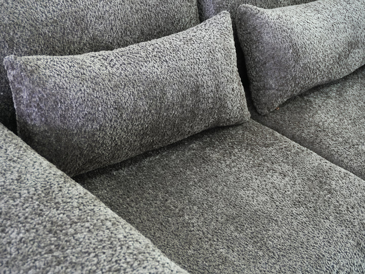 L-Shaped Couch Modern Grey Modular Sectional Sofa