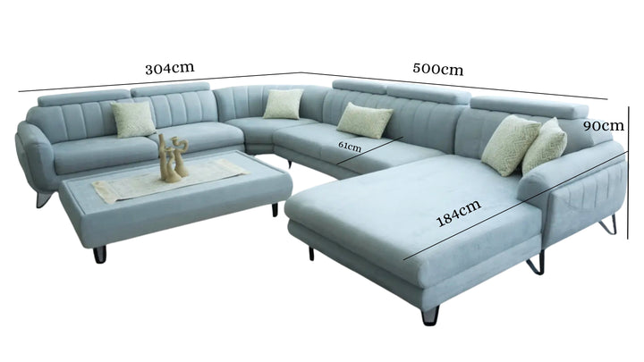 L-Shaped Modular Sectional Sofa