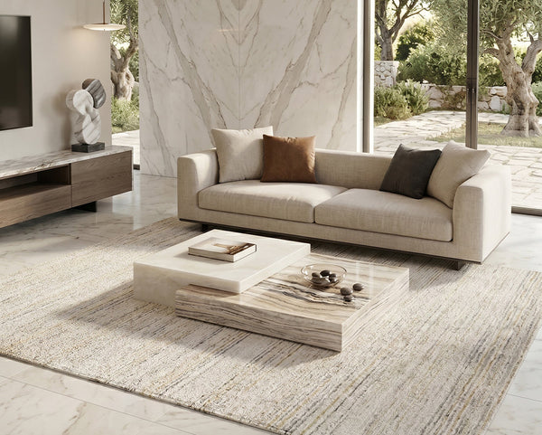 Marble Center Table with White Jade and Tiramisu Marble Coffee Table - View 2