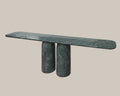 Marble Console Table with Verde Guatemala - View 1
