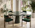 Marble Dining Table with Verde Guatemala - View 3