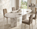 Marble Dining Table with Volakas White - View 2