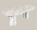 Marble Dining Table with Volakas White - View 1