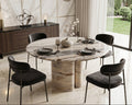 Marble Dining Table with Zebra Travertine Onyx Round Table - View 3