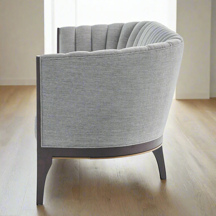 Mid-Century Modern Channel Tufted Sofa