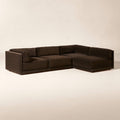 Modern Modular Velvet L-Shape Sectional Sofa