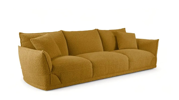 Modern Mustard Bouclé Sofa