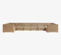 Modular Wicker and Aluminum Sectional Seating