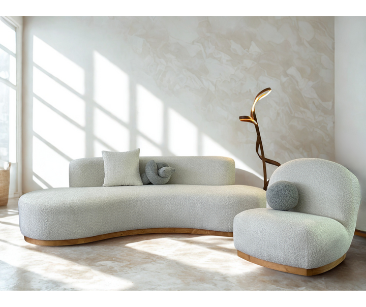 Moon Shape Sofa Curved Modular Living Room Sofa