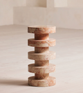 Natural Marble Sculptural Accent Table