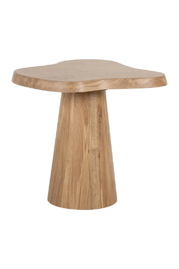 Mesa Auxiliar con Veta de Madera Natural