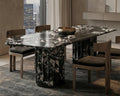Noir Grand Antique Marble Dining Table with Roman Column Legs - View 3
