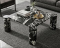 Noir Grand Antique Square Marble Coffee Table Column Legs - View 2