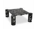 Noir Grand Antique Square Marble Coffee Table Column Legs - View 1