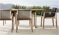Modern Teak Outdoor Dining Set - Main View