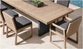Modern Outdoor Teak Dining Table - Side View