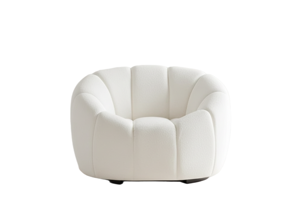 White armchair on a white background