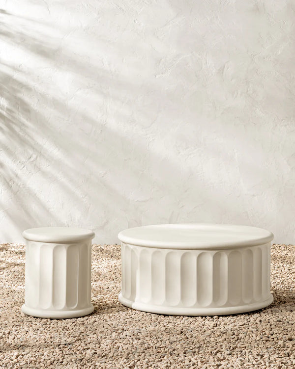 Penelope Cream Fiber Cement Side Table