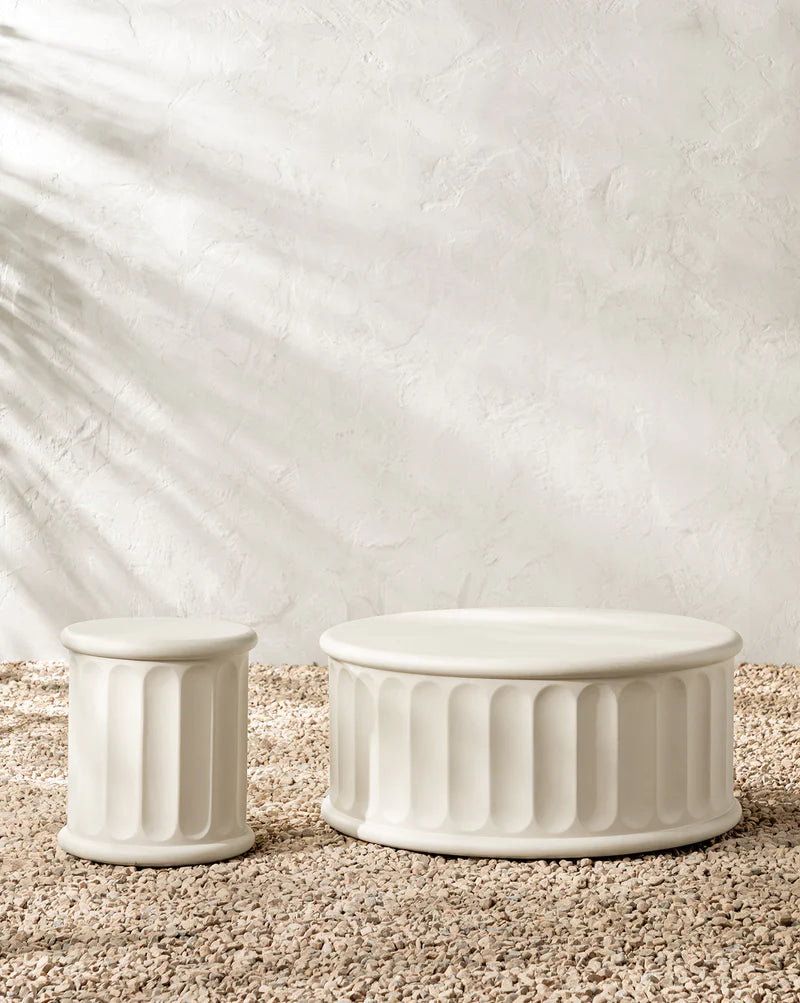 Penelope Cream Fiber Cement Side Table