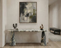 Picasso White Marble Console Table - View 3