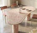 Pink Jade Marble Dining Table - View 2