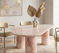 Pink Jade Marble Dining Table - View 3