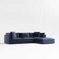 Premium Blue Velvet Large Scale Lounge Sofa