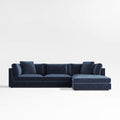 Premium Blue Velvet Large Scale Lounge Sofa