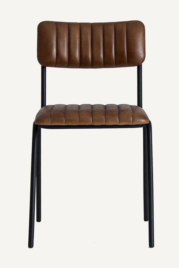 Ribbed Stitched Stackable Dining Chair | Contemporary Home Living