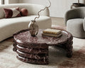 Rosa Levanto Round Marble Coffee Table - View 2