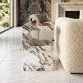 S-Shaped White Side Table - View 2