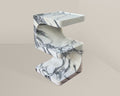 S-Shaped White Side Table - View 1