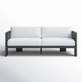 Set of rounded aluminum seats