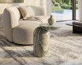 Shangrila Green Marble Column Side Table - View 2
